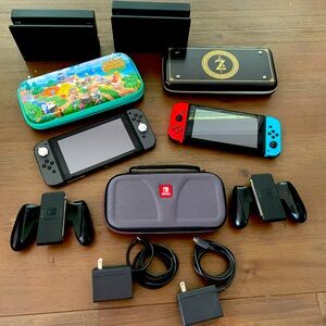Lot of 2 Nintendo Switch Consoles and Accessories